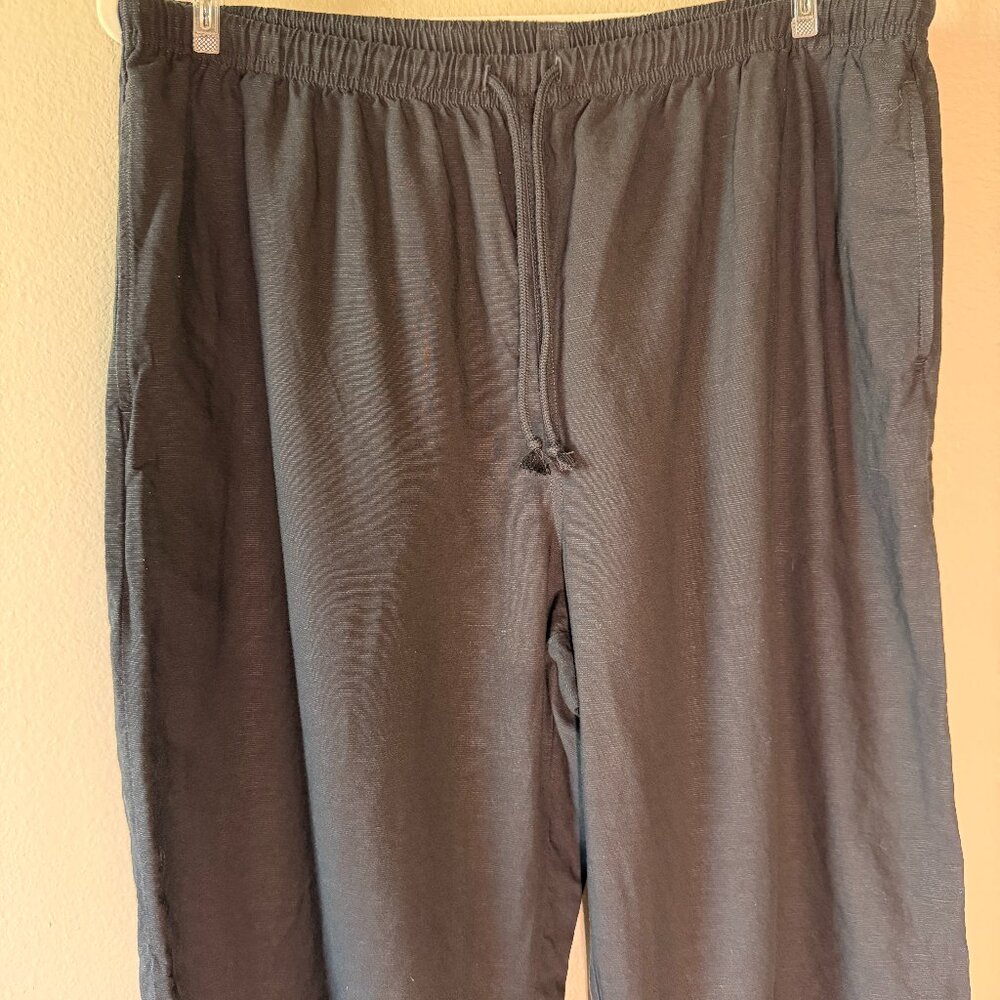 Uniqlo Easy Pants Linen Blend Size XL Black